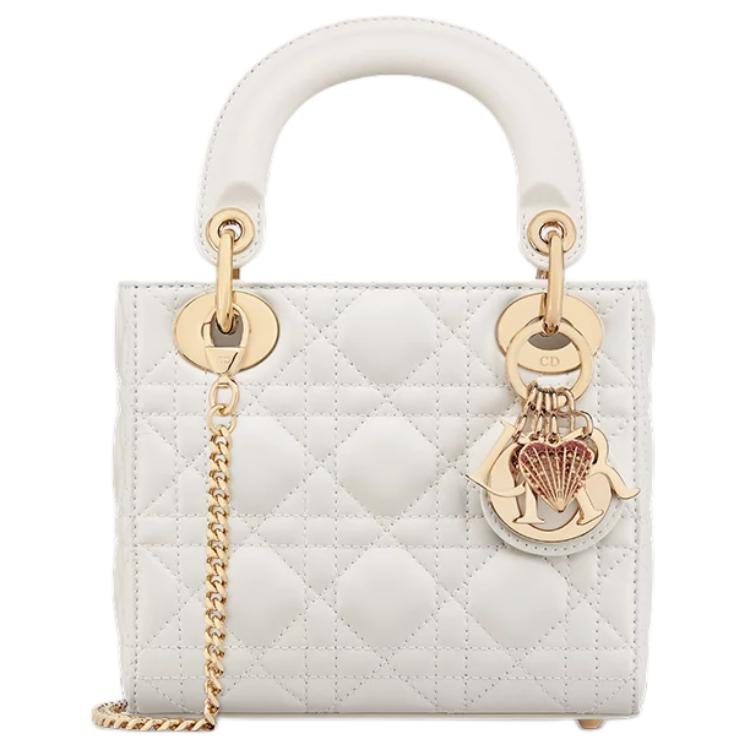 DIOR Женская мини-сумка через плечо из овчины молочного белого цвета
DIOR Женская мини-сумка через плечо из овчины молочного белого цвета