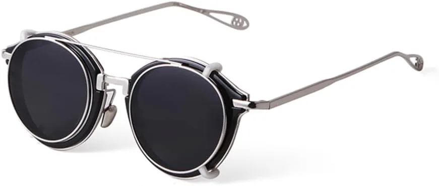 Винтажные солнцезащитные очки в стиле стимпанк для мужчин, с зажимом, леопардовым принтом, металлическими круглыми линзами и съемными откидными линзами HPIRME, C1
Винтажные солнцезащитные очки в стиле стимпанк для мужчин, с зажимом, леопардовым принтом, металлическими круглыми линзами и съемными откидными линзами HPIRME, C1