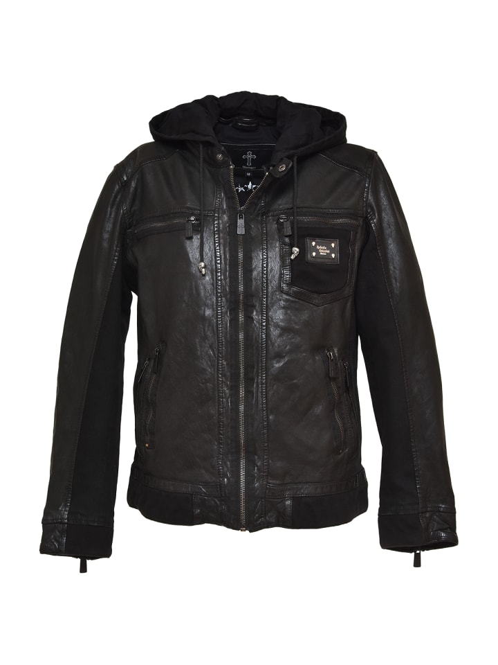 Roberto Geissini Черная кожаная куртка Дженсона
Roberto Geissini Черная кожаная куртка Дженсона