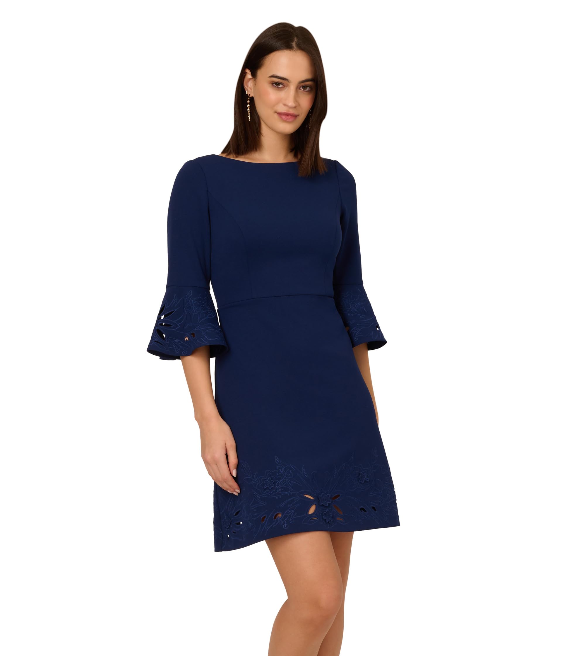 Платье Adrianna Papell Knit Crepe Combo Short Dress, Navy Sateen
Платье Adrianna Papell Knit Crepe Combo Short Dress, Navy Sateen