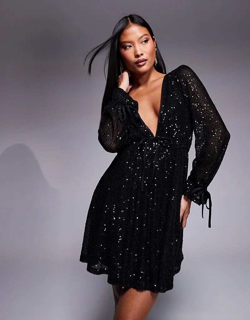Мини-платье с пайетками черного цвета Jaded Rose
Мини-платье с пайетками черного цвета Jaded Rose
