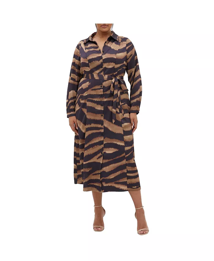 Платье Untamed больших размеров CITY CHIC, коричневый
Платье Untamed больших размеров CITY CHIC, коричневый