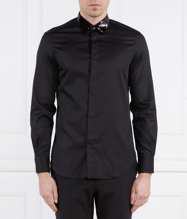Рубашка мужская Emporio Armani из лиоцелла с декорированным воротником, черный
Рубашка мужская Emporio Armani из лиоцелла с декорированным воротником, черный