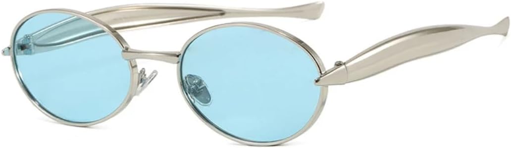 Солнцезащитные очки с защитой UV400 | Овальная маленькая оправа в стиле панк с металлическим блеском | для женщин и мужчин, для занятий спортом на открытом воздухе и вождения DSVIGF, Silver Blue
Солнцезащитные очки с защитой UV400 | Овальная маленькая оправа в стиле панк с металлическим блеском | для женщин и мужчин, для занятий спортом на открытом воздухе и вождения DSVIGF, Silver Blue