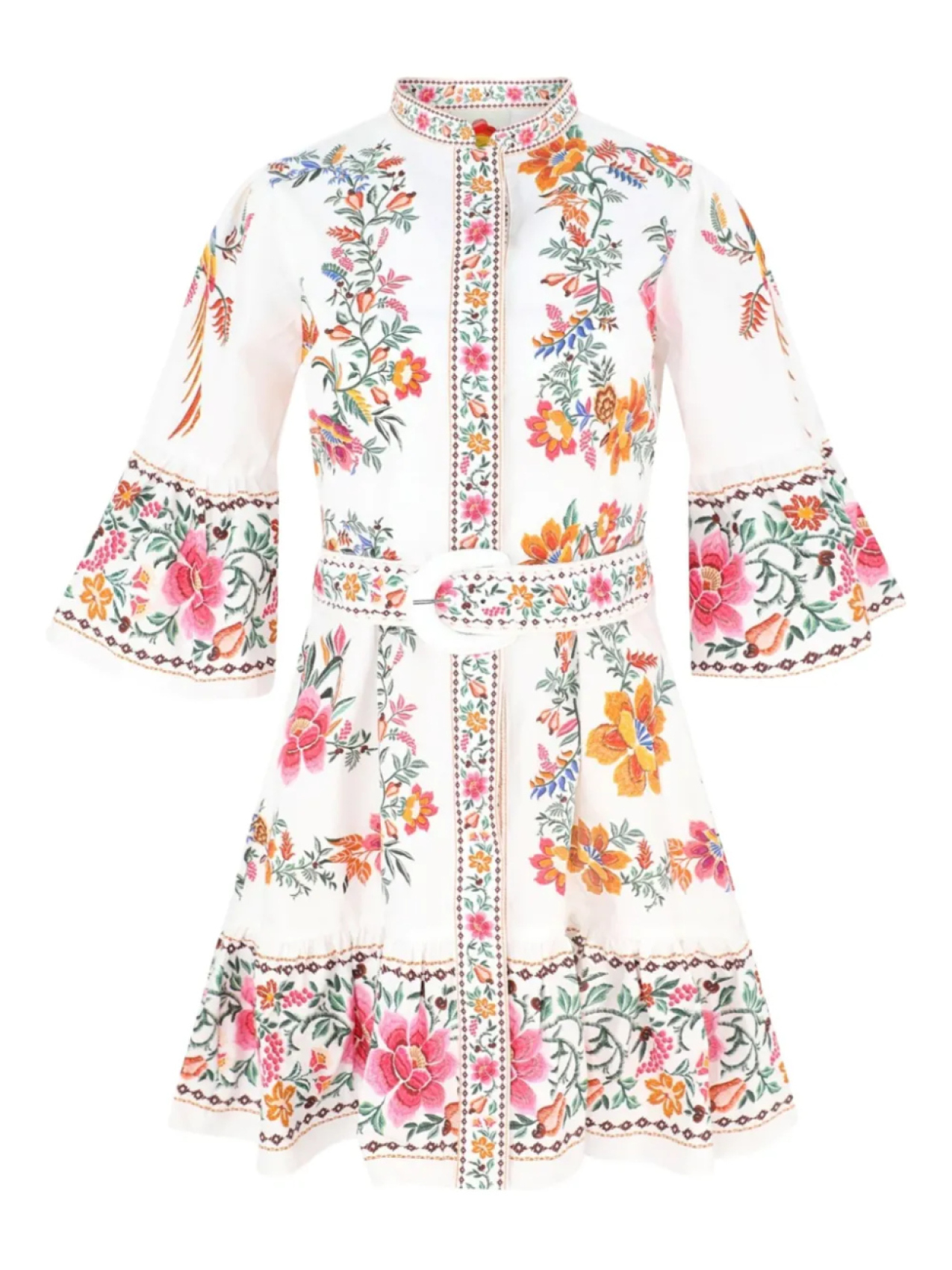 Мини-платье с поясом и цветочной вышивкой FARM Rio, белый
Мини-платье с поясом и цветочной вышивкой FARM Rio, белый