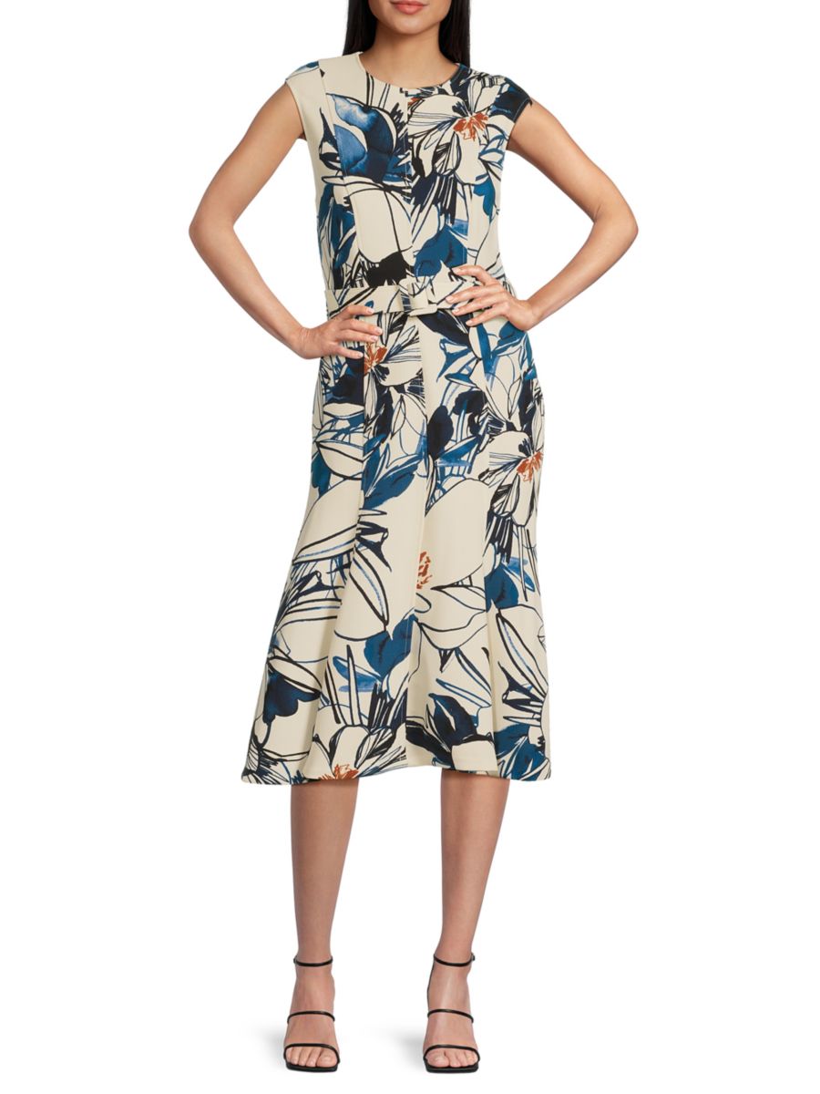 Платье миди с поясом и цветочным принтом Calvin Klein, цвет Antique White Multi
Платье миди с поясом и цветочным принтом Calvin Klein, цвет Antique White Multi