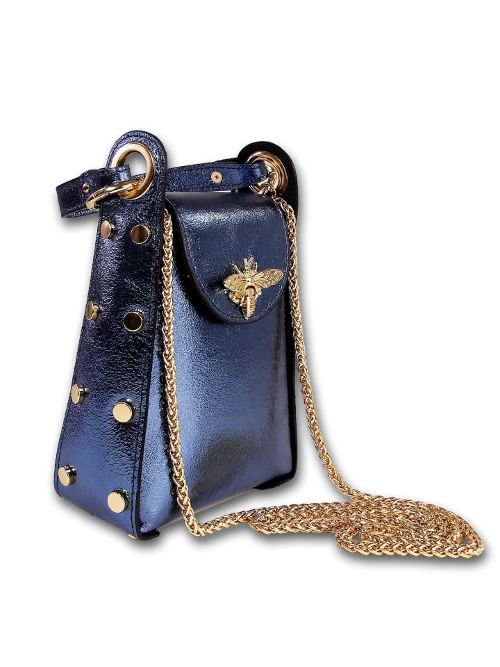 Кожаная сумка через плечо Toscanto, синий металлик, ок. 13 см Toscanto
Кожаная сумка через плечо Toscanto, синий металлик, ок. 13 см Toscanto