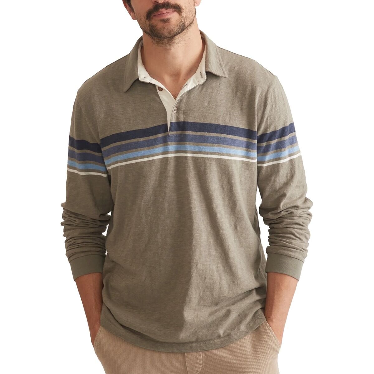 Поло для регби с длинными рукавами nirvana heavy slub в полоску Marine Layer, цвет green/blue stripe
Поло для регби с длинными рукавами nirvana heavy slub в полоску Marine Layer, цвет green/blue stripe