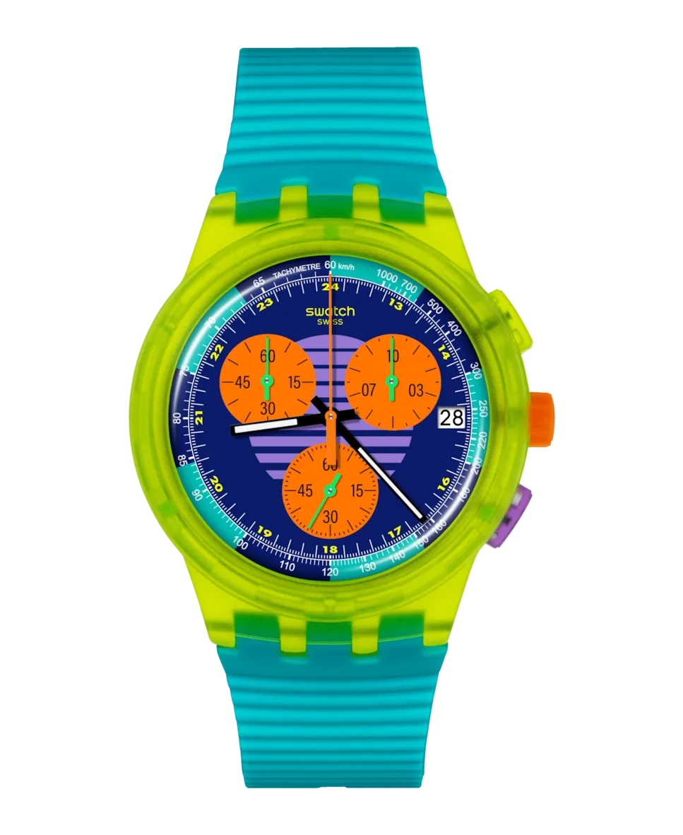 Часы Swach Neon Wave синего цвета из пластика Swatch, синий
Часы Swach Neon Wave синего цвета из пластика Swatch, синий