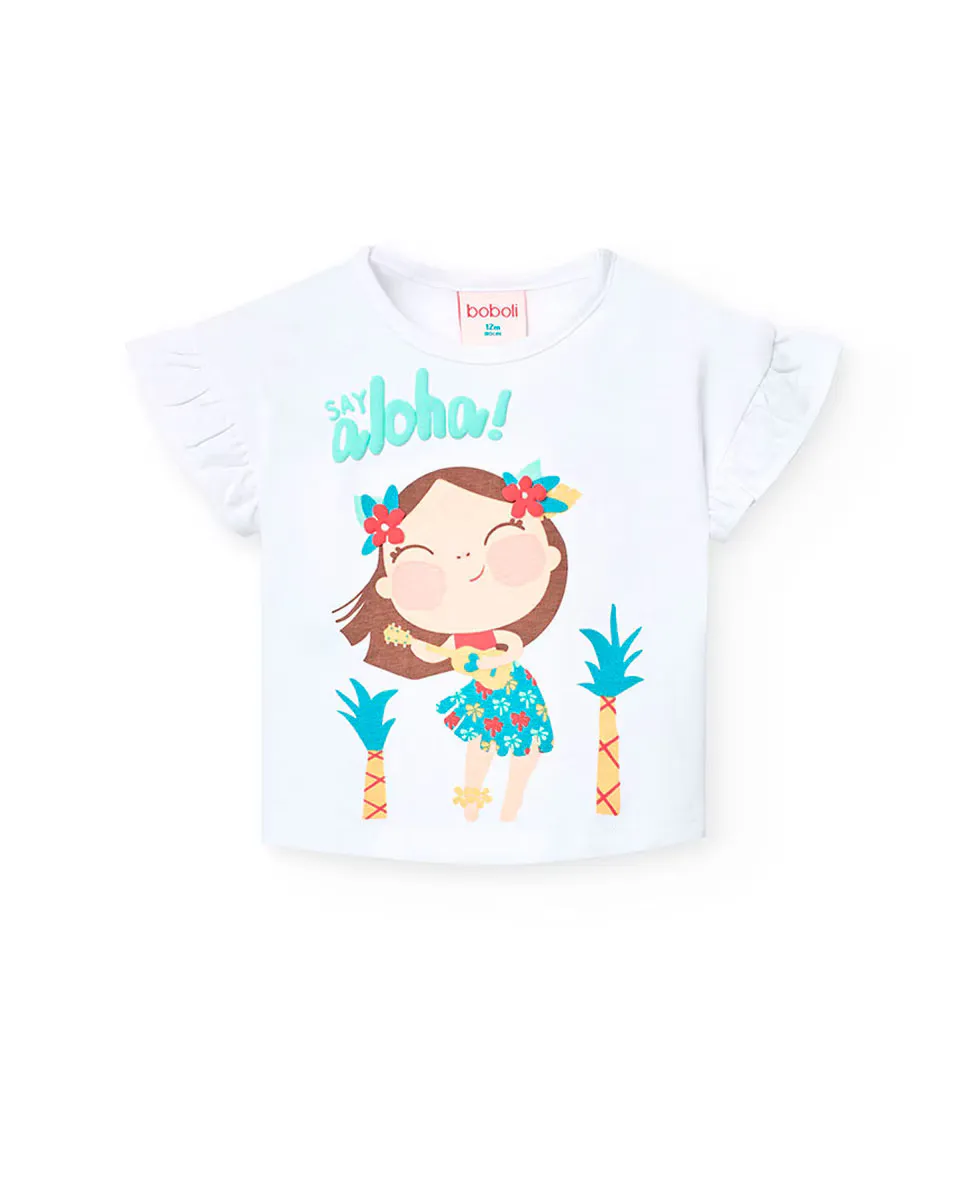 Девочка футболка с коротким рукавом и круглым вырезом Boboli, белый
Девочка футболка с коротким рукавом и круглым вырезом Boboli, белый