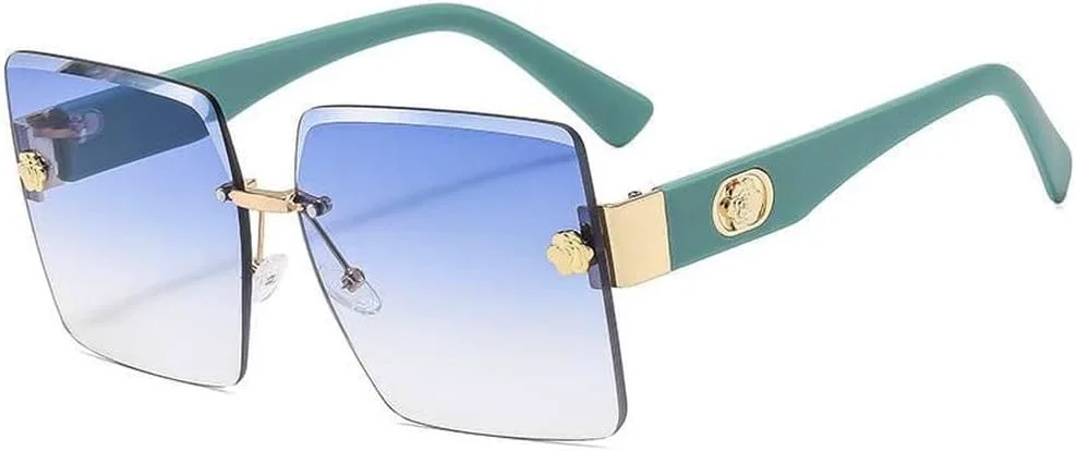 Солнцезащитные очки без оправы 2027 года, большие, стильные, с градиентным переходом цвета, многоцветные, модные, для женщин, винтажные MTZJH, Cyan-gradient Blue
Солнцезащитные очки без оправы 2027 года, большие, стильные, с градиентным переходом цвета, многоцветные, модные, для женщин, винтажные MTZJH, Cyan-gradient Blue