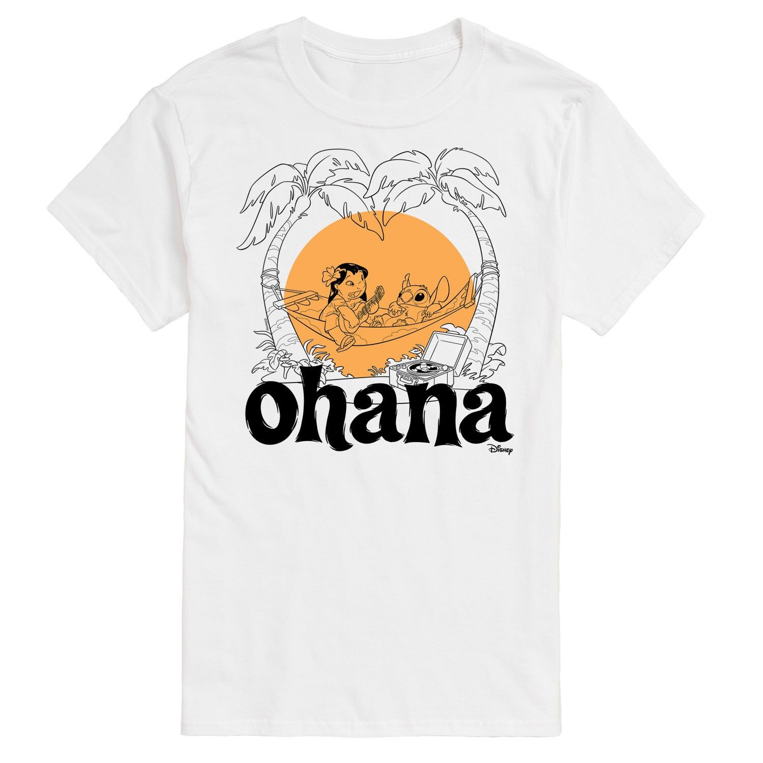 Футболка's Lilo & Stitch Big & Tall Ohana с цветком Disney, белый
Футболка's Lilo & Stitch Big & Tall Ohana с цветком Disney, белый