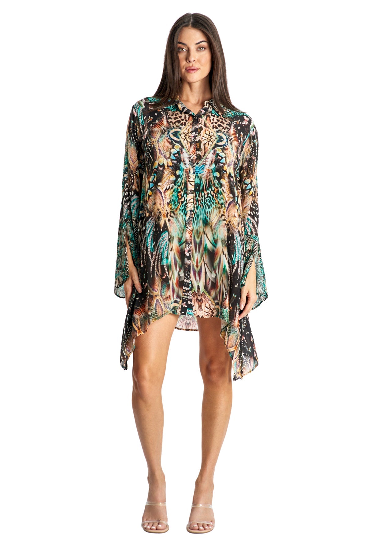 Блас короткая рубашка-оверсайз La Moda Clothing, мультиколор
Блас короткая рубашка-оверсайз La Moda Clothing, мультиколор