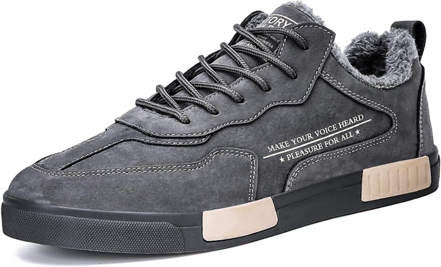 Мужские зимние низкие кроссовки с мягкой плюшевой подкладкой, модные повседневные обувь для прогулок и походов Generic, серый
Мужские зимние низкие кроссовки с мягкой плюшевой подкладкой, модные повседневные обувь для прогулок и походов Generic, серый
