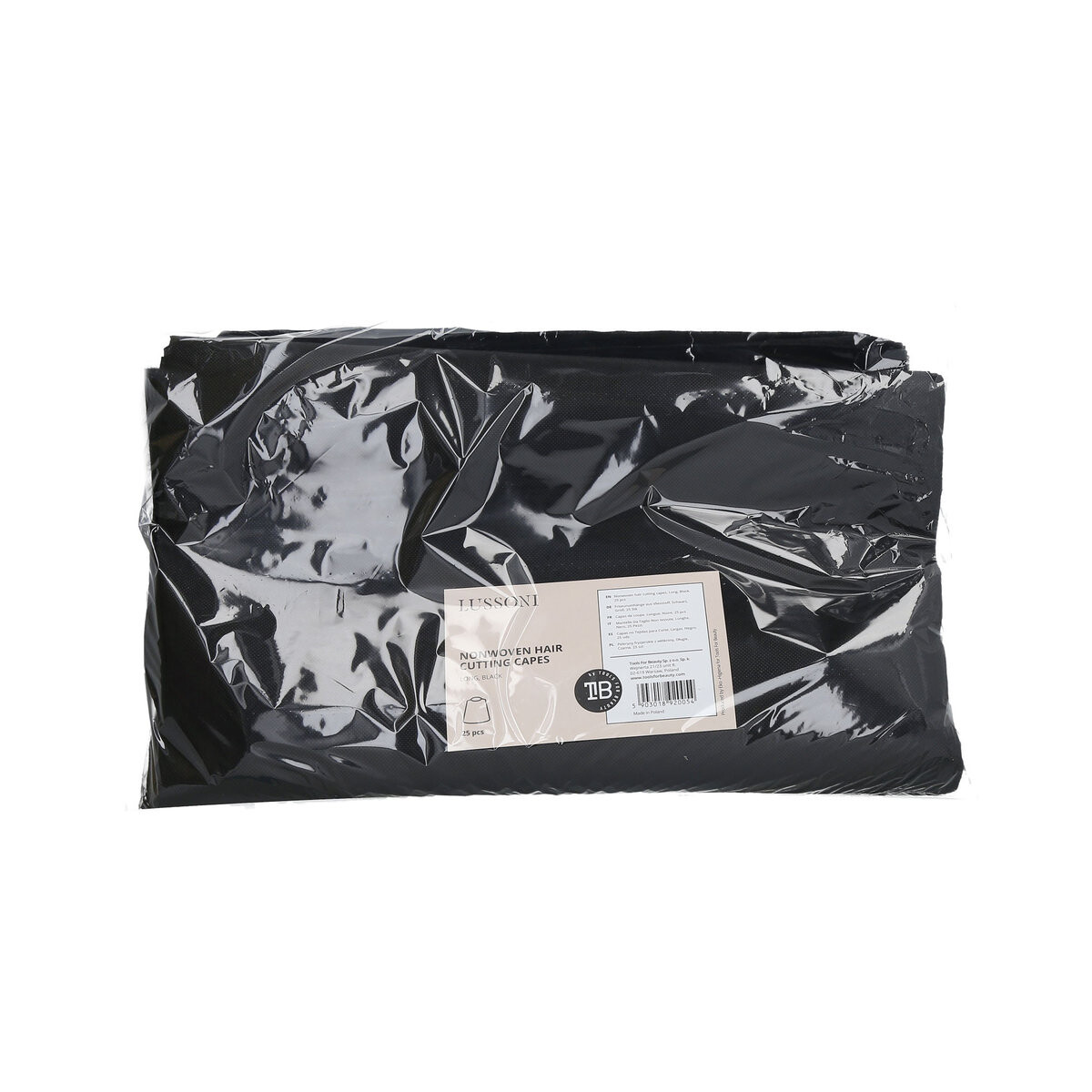 LUSSONI by Tools For Beauty, Накидки парикмахерские из флизелина, длинные, черные, 25 шт
LUSSONI by Tools For Beauty, Накидки парикмахерские из флизелина, длинные, черные, 25 шт