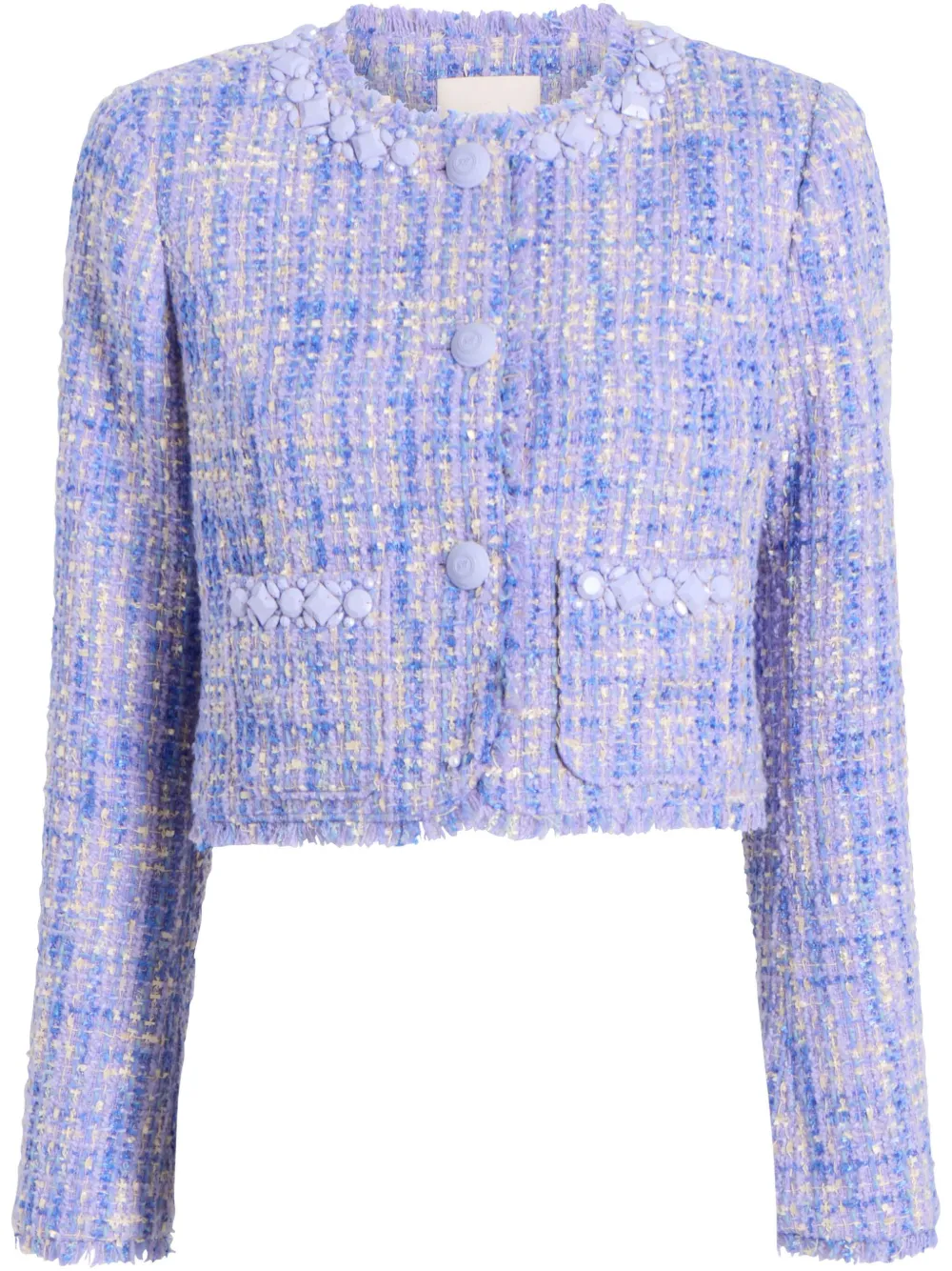 Укороченный твидовый жакет Cinq A Sept, фиолетовый
Укороченный твидовый жакет Cinq A Sept, фиолетовый