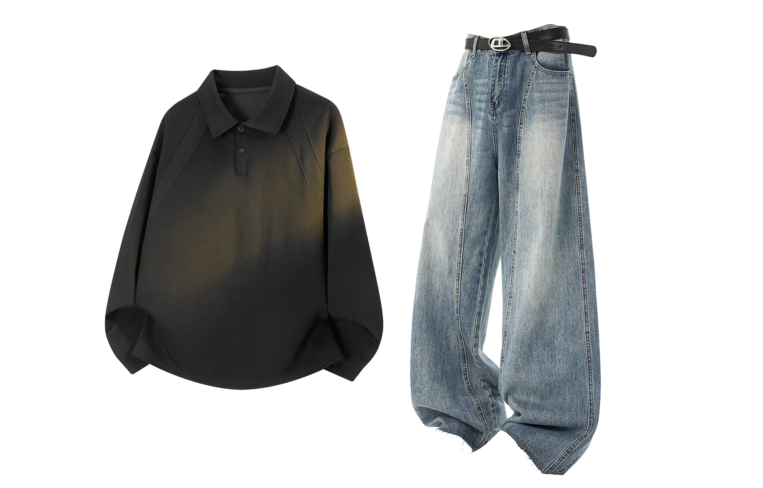 Повседневная спортивная одежда Unisex Lapel Thin X1617, черный long-sleeved shirt+синий jeans
Повседневная спортивная одежда Unisex Lapel Thin X1617, черный long-sleeved shirt+синий jeans