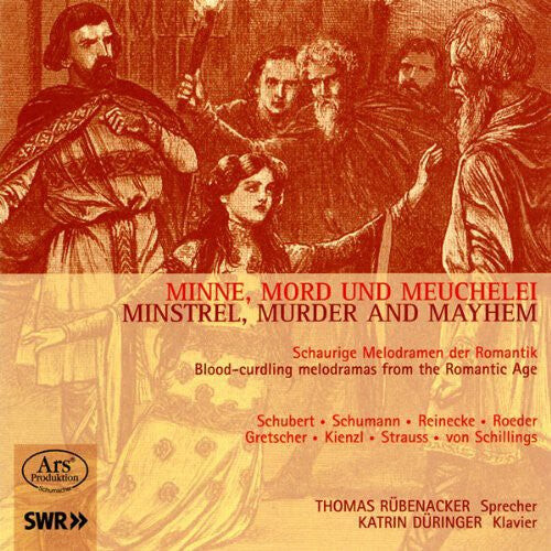 CD диск Schubert / Schumann / Rubenacker / Duringer: Minnemord Meuchelei
CD диск Schubert / Schumann / Rubenacker / Duringer: Minnemord Meuchelei