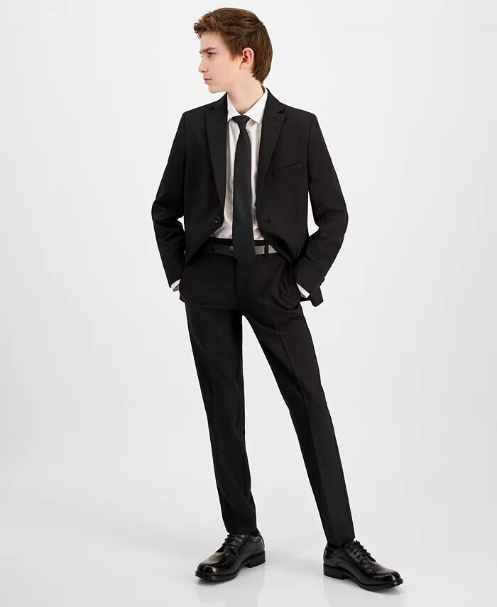 Брюки-платья Slim Fit для больших мальчиков, пригодные для машинной стирки Kenneth Cole Reaction, черный
Брюки-платья Slim Fit для больших мальчиков, пригодные для машинной стирки Kenneth Cole Reaction, черный