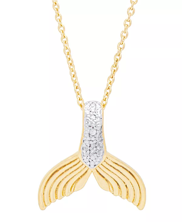 Ожерелье с подвеской в виде хвоста русалки с бриллиантами, 18 дюймов, из 14-каратного золота Macy'S, gold-plated
Ожерелье с подвеской в виде хвоста русалки с бриллиантами, 18 дюймов, из 14-каратного золота Macy'S, gold-plated