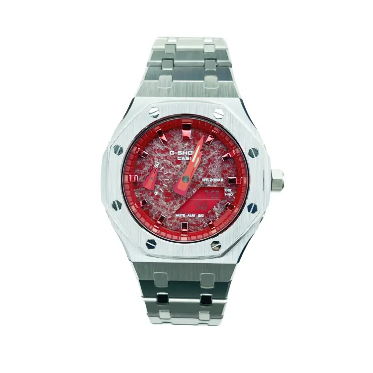 CASIO Мужские часы с кварцевым механизмом и красным циферблатом
CASIO Мужские часы с кварцевым механизмом и красным циферблатом