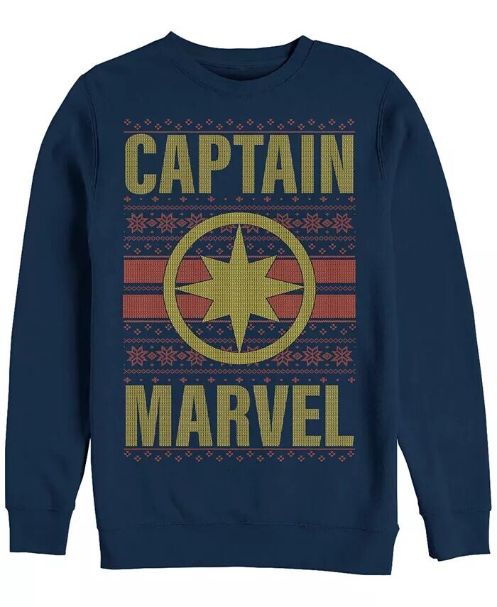 Мужской свитер Marvel Captain Marvel Chest Logo Ugly, флис с круглым вырезом Fifth Sun, синий
Мужской свитер Marvel Captain Marvel Chest Logo Ugly, флис с круглым вырезом Fifth Sun, синий