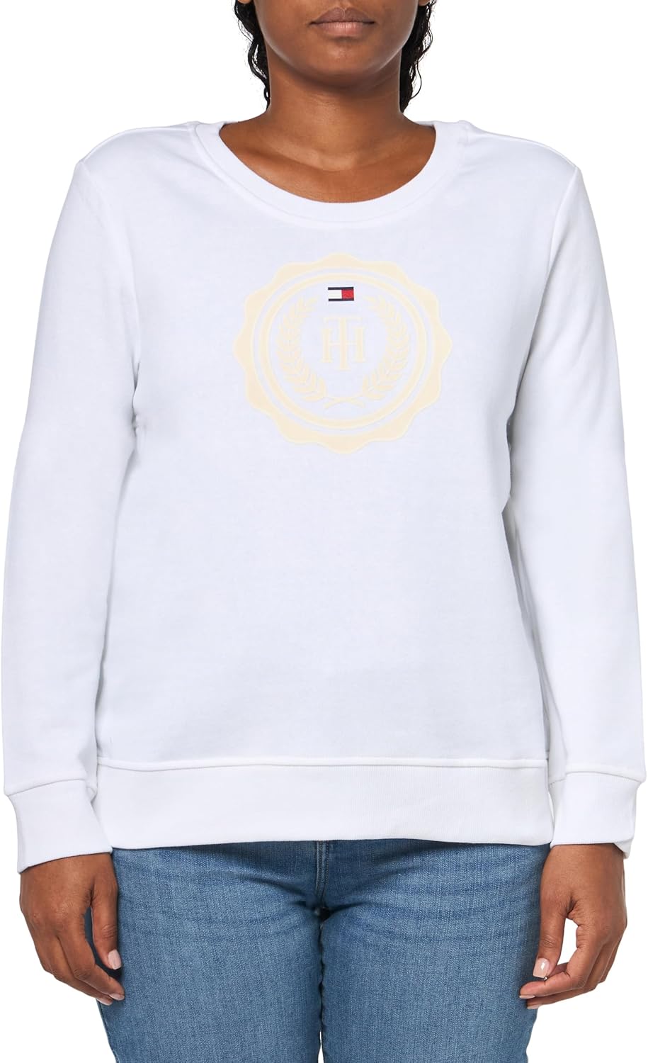 Женский спортивный свитер Tommy Hilfiger с длинными рукавами и круглым вырезом, Bright White
Женский спортивный свитер Tommy Hilfiger с длинными рукавами и круглым вырезом, Bright White