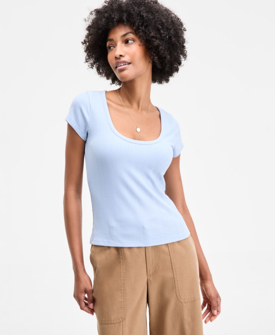 Женская ребристая футболка с вырезом-лодочкой On 34th, Vast Sky
Женская ребристая футболка с вырезом-лодочкой On 34th, Vast Sky