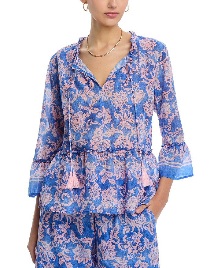 Блузка с рюшами Lake Johnny Was, мультиколор 
Блузка с рюшами Lake Johnny Was, мультиколор