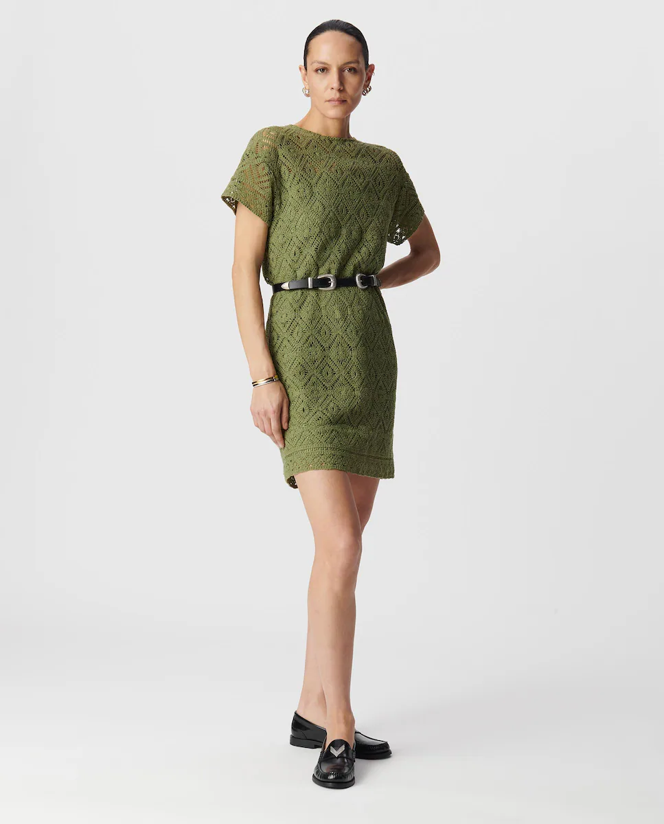 Короткое платье с коротким рукавом IKKS, зеленый
Короткое платье с коротким рукавом IKKS, зеленый