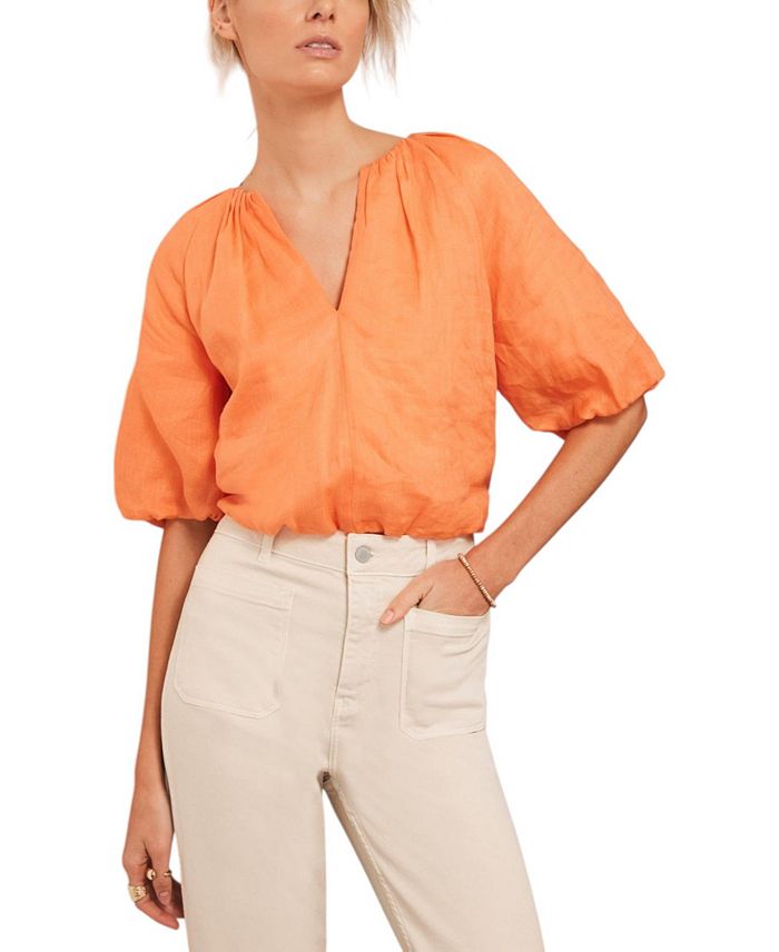 Женский топ с буфами Mint Velvet, оранжевый
Женский топ с буфами Mint Velvet, оранжевый