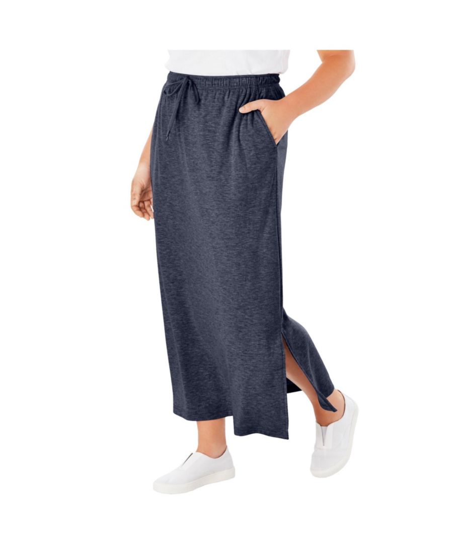 Спортивная трикотажная юбка больших размеров с боковым разрезом Woman Within, Heather navy
Спортивная трикотажная юбка больших размеров с боковым разрезом Woman Within, Heather navy