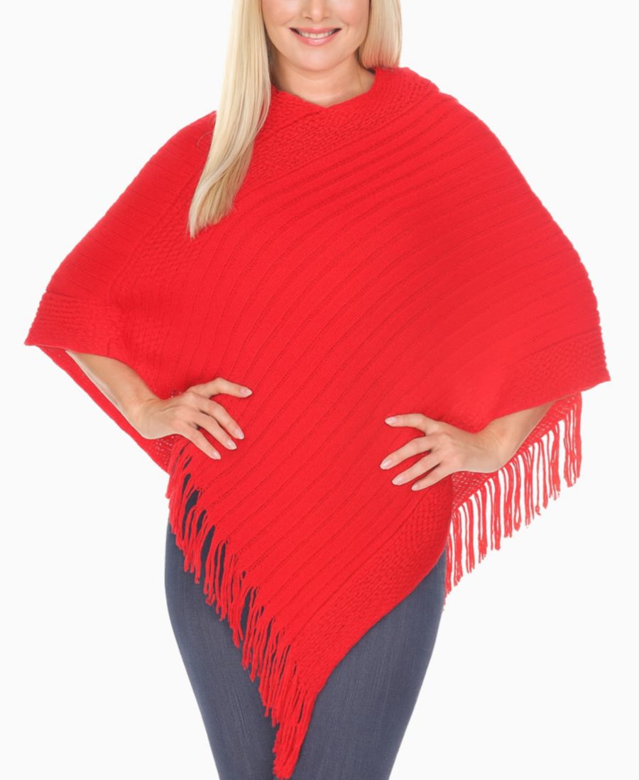 Женский вязаный пуловер-пончо White Mark, Red
Женский вязаный пуловер-пончо White Mark, Red
