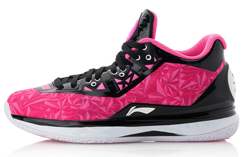 Баскетбольные кроссовки WOW 4 для мужчин, средний верх, розовые/черные Lining