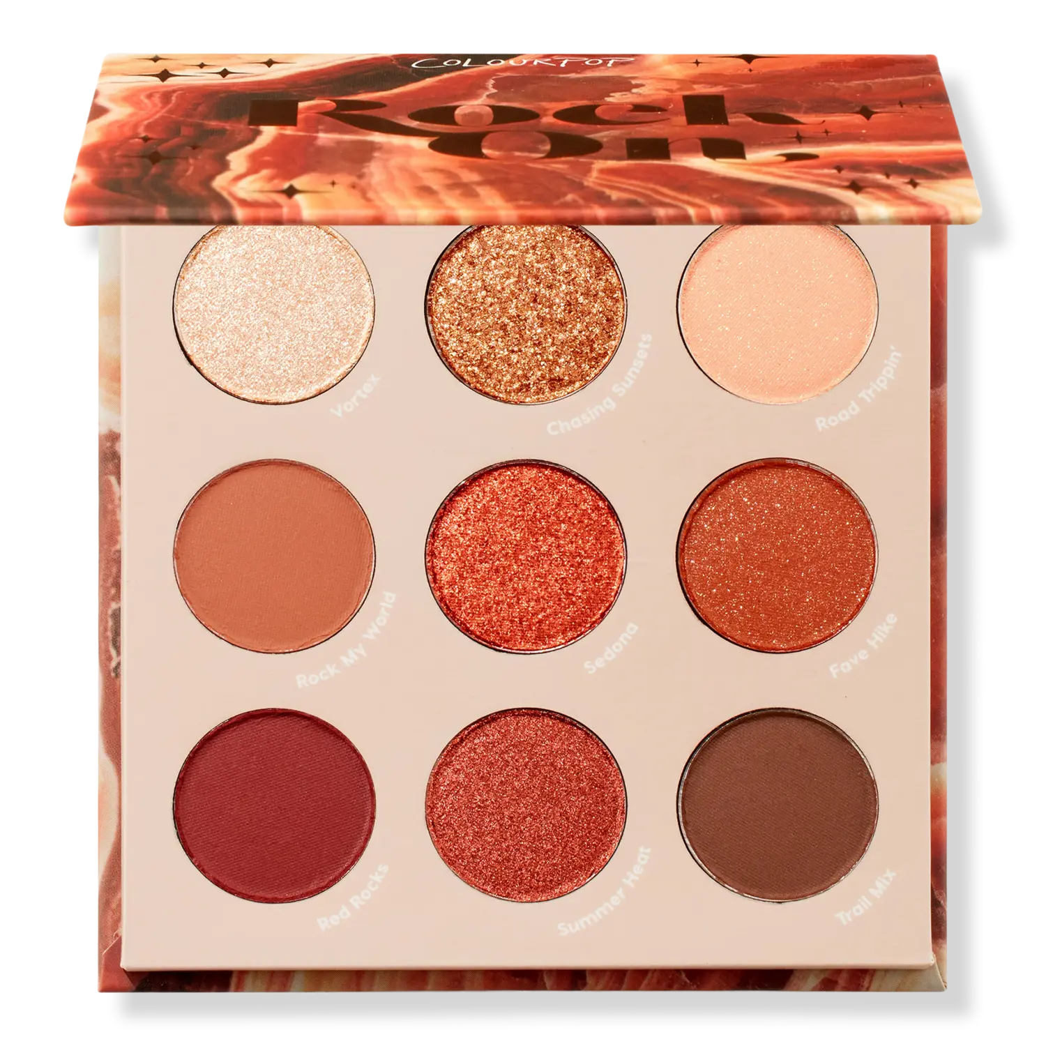 Палитра теней Rock On Pressed Powder Palette ColourPop
Палитра теней Rock On Pressed Powder Palette ColourPop