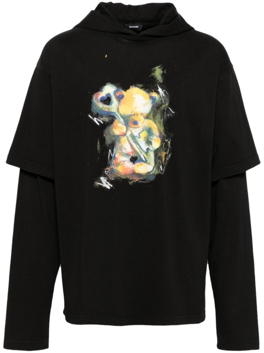 Многослойное худи We11done, черный
Многослойное худи We11done, черный
