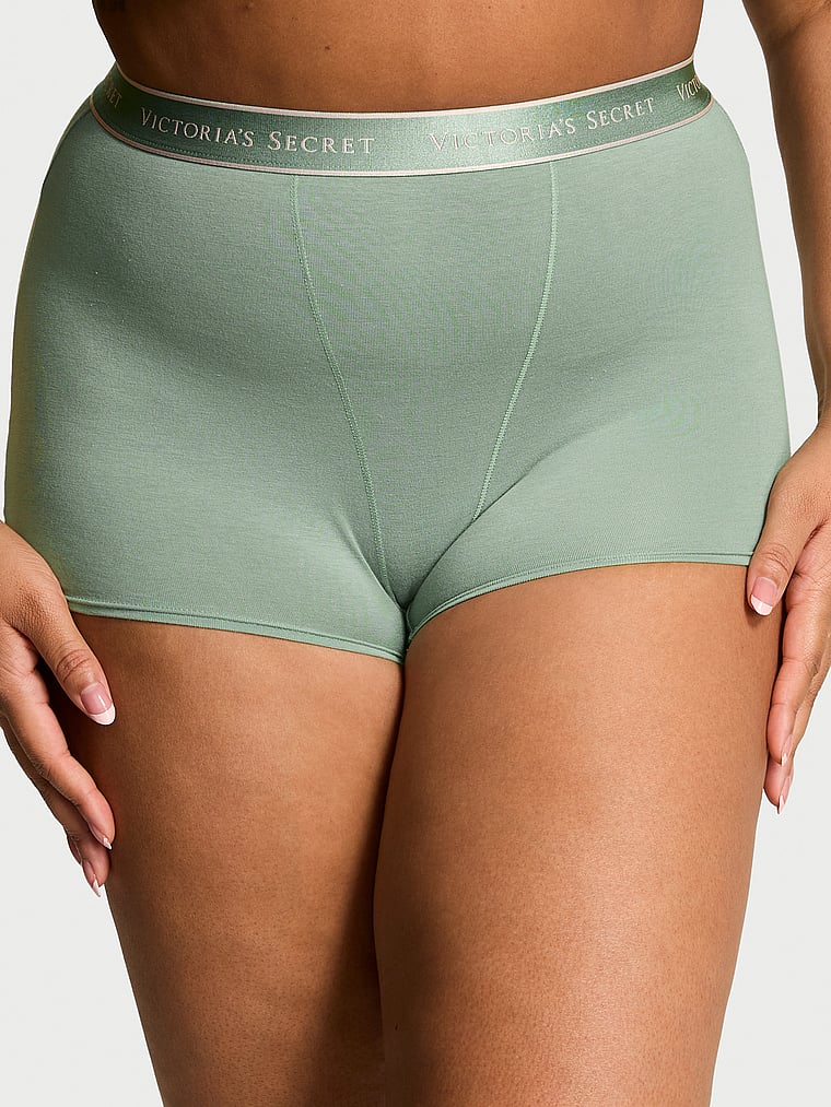 Трусики-Шорты из хлопка с высокой талией и логотипом Cotton, cotton seasalt green
Трусики-Шорты из хлопка с высокой талией и логотипом Cotton, cotton seasalt green