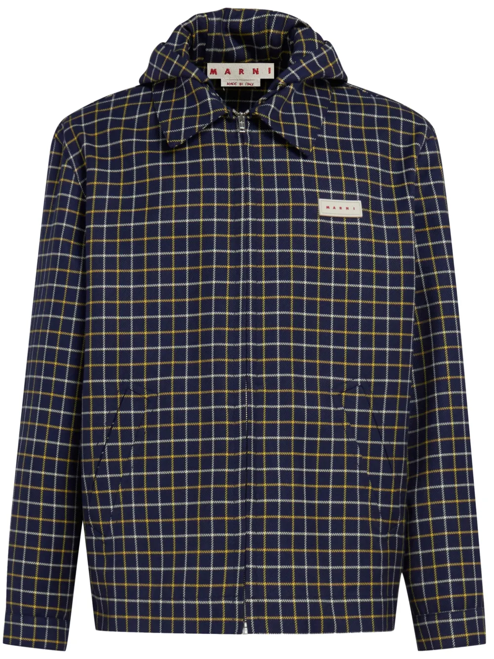 Клетчатая куртка с капюшоном Marni, черный
Клетчатая куртка с капюшоном Marni, черный