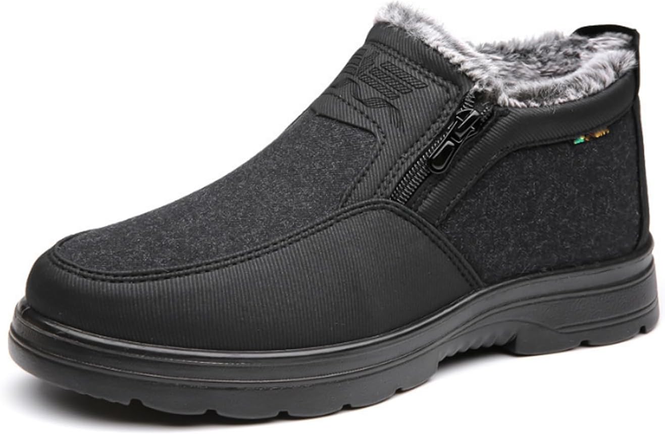 Мужские теплые зимние ботинки слипоны, ботинки до щиколотки с боковой молнией, водонепроницаемые, противоскользящие, с меховой подкладкой, из искусственной кожи, снежные лоферы Generic, черный
Мужские теплые зимние ботинки слипоны, ботинки до щиколотки с боковой молнией, водонепроницаемые, противоскользящие, с меховой подкладкой, из искусственной кожи, снежные лоферы Generic, черный