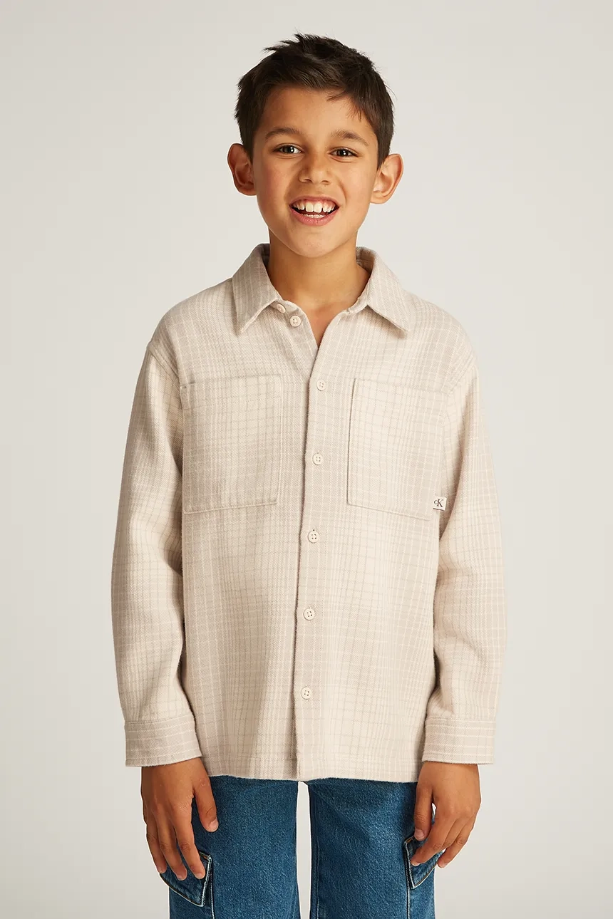 Детская рубашка 0 Calvin Klein Jeans, бежевый
Детская рубашка 0 Calvin Klein Jeans, бежевый