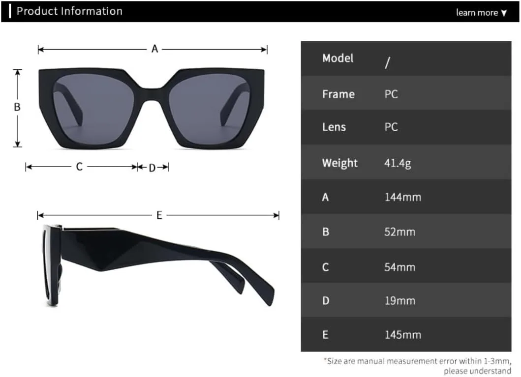 Солнцезащитные очки для мужчин и женщин - защита UV400 - градиентные линзы "кошачий глаз" для занятий спортом на открытом воздухе и вождения DSVIGF, Leopard Tea
Солнцезащитные очки для мужчин и женщин - защита UV400 - градиентные линзы "кошачий глаз" для занятий спортом на открытом воздухе и вождения DSVIGF, Leopard Tea