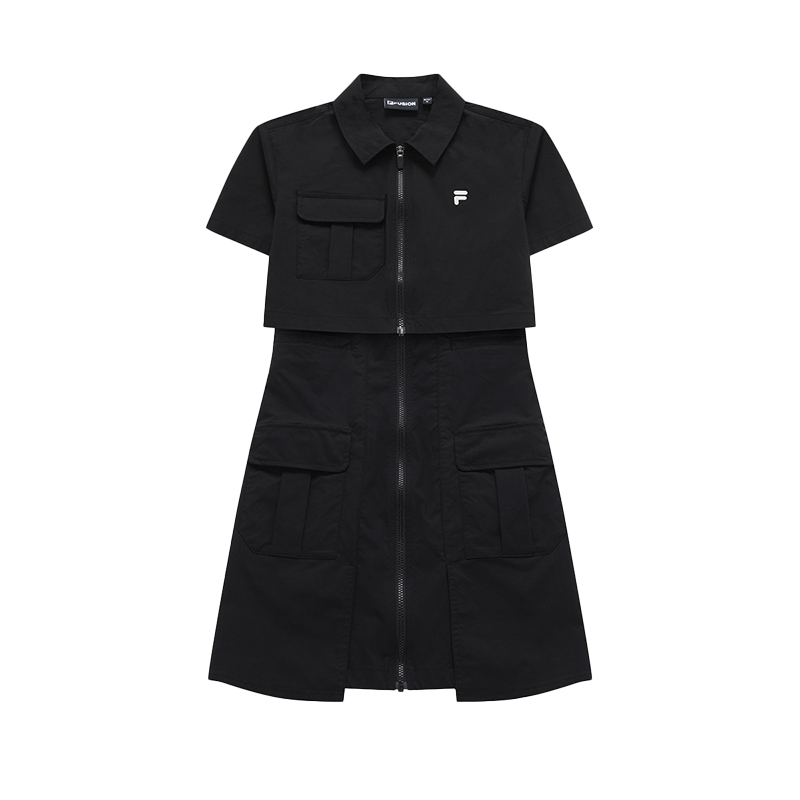 URBAN TECH Short Sleeved Dress Women's Two Piece Set FILA FUSION, черный
URBAN TECH Short Sleeved Dress Women's Two Piece Set FILA FUSION, черный