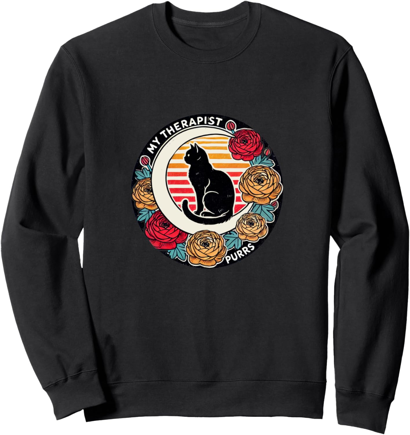 Толстовка с изображением силуэта кошки, мурлыкающей от моего терапевта Retro Cat Loves Snugg, черный
Толстовка с изображением силуэта кошки, мурлыкающей от моего терапевта Retro Cat Loves Snugg, черный