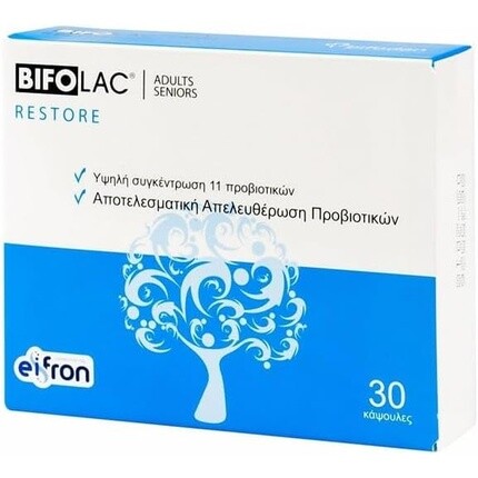 Пробиотики Bifolac Restore 30 капсул Fotopharmacy
Пробиотики Bifolac Restore 30 капсул Fotopharmacy