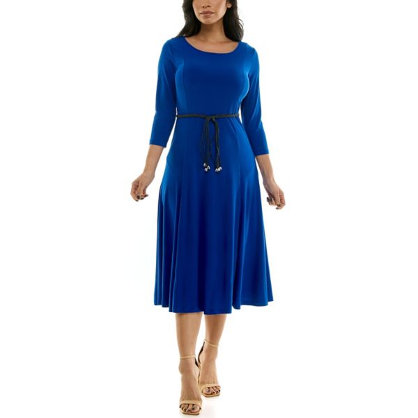 Женское платье миди Sylvia с рукавами три четверти и поясом Nina Leonard, цвет blue jay
Женское платье миди Sylvia с рукавами три четверти и поясом Nina Leonard, цвет blue jay