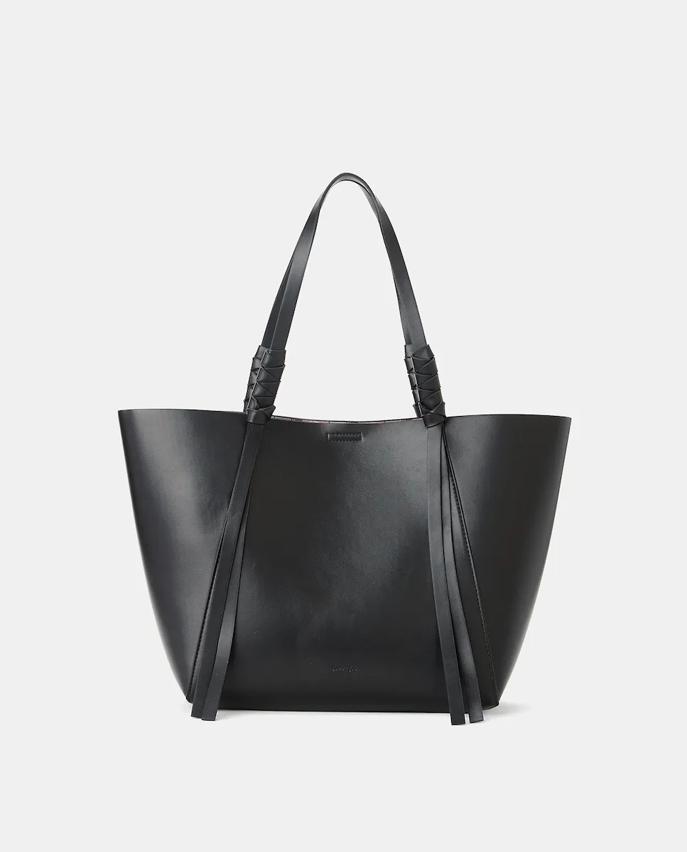 Сумка-шоппер с плетеными ручками Jo & Mr. Joe, черный
Сумка-шоппер с плетеными ручками Jo & Mr. Joe, черный