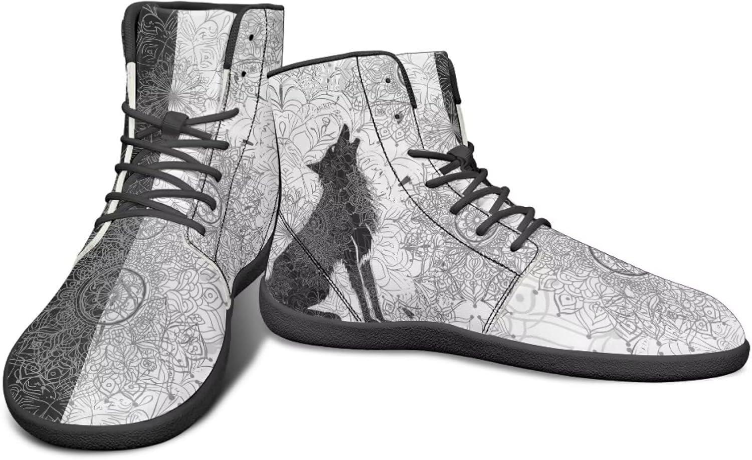 Высокие черно-белые кроссовки с мандальным узором с изображением животных для мужчин, с широкой колодкой, минималистичный дизайн без каблука Watdotory
Высокие черно-белые кроссовки с мандальным узором с изображением животных для мужчин, с широкой колодкой, минималистичный дизайн без каблука Watdotory