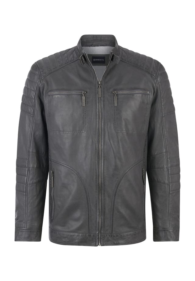 Кожаная куртка Zanzino Babista, серый 
Кожаная куртка Zanzino Babista, серый