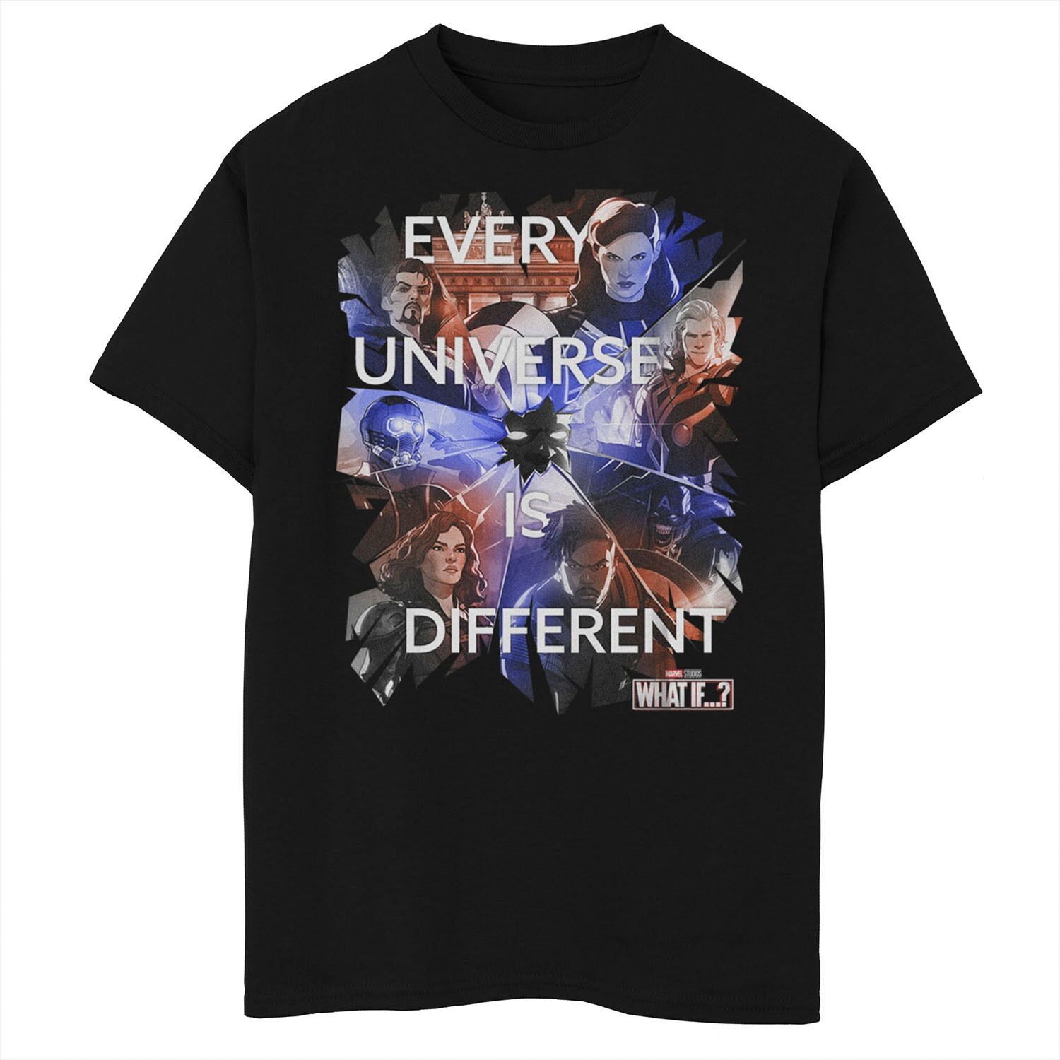 Футболка с графическим рисунком «Что, если» с изображением персонажа-коллажа для мальчиков 8–20 лет Marvel
Футболка с графическим рисунком «Что, если» с изображением персонажа-коллажа для мальчиков 8–20 лет Marvel