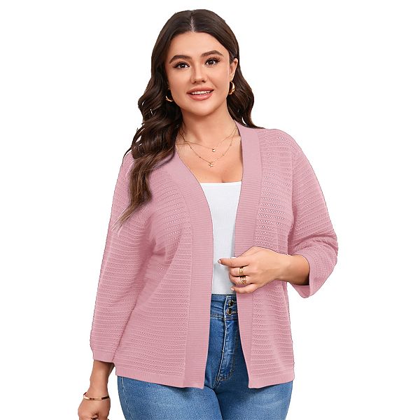 Кардиган женский плюс сайз легкий трикотажный с рукавом 3/4 Clearflower, Pink
Кардиган женский плюс сайз легкий трикотажный с рукавом 3/4 Clearflower, Pink